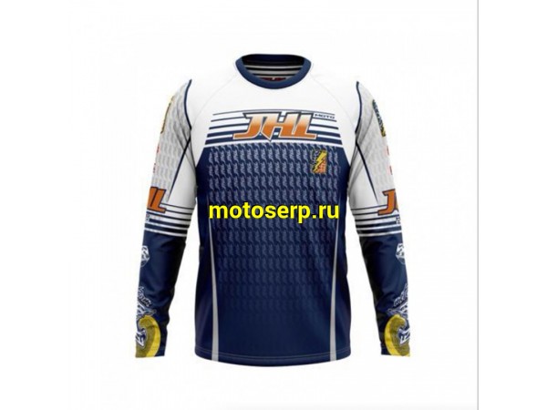 Купить  Джерси (футболка для мотокросса) Model #5 JHL синяя-белая (L) (шт) (0 купить с доставкой по Москве и России, цена, технические характеристики, комплектация фото  - motoserp.ru