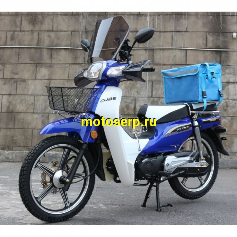 Купить  Мопед Millenium ZS50-E 50сс 4Т, реплика  HONDA SUPER CUBE, диск/бар. 17" багажн, спинка, стекло. (шт) 0110 (MM  купить с доставкой по Москве и России, цена, технические характеристики, комплектация фото  - motoserp.ru