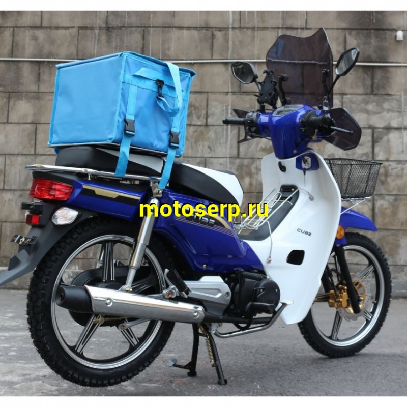 Купить  Мопед Millenium ZS50-E 50сс 4Т, реплика  HONDA SUPER CUBE, диск/бар. 17" багажн, спинка, стекло. (шт) 0110 (MM  купить с доставкой по Москве и России, цена, технические характеристики, комплектация фото  - motoserp.ru