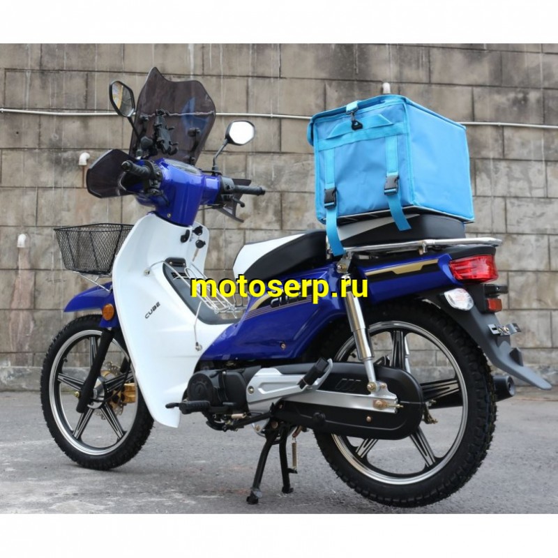 Купить  Мопед Millenium ZS50-E 50сс 4Т, реплика  HONDA SUPER CUBE, диск/бар. 17" багажн, спинка, стекло. (шт) 0110 (MM  купить с доставкой по Москве и России, цена, технические характеристики, комплектация фото  - motoserp.ru