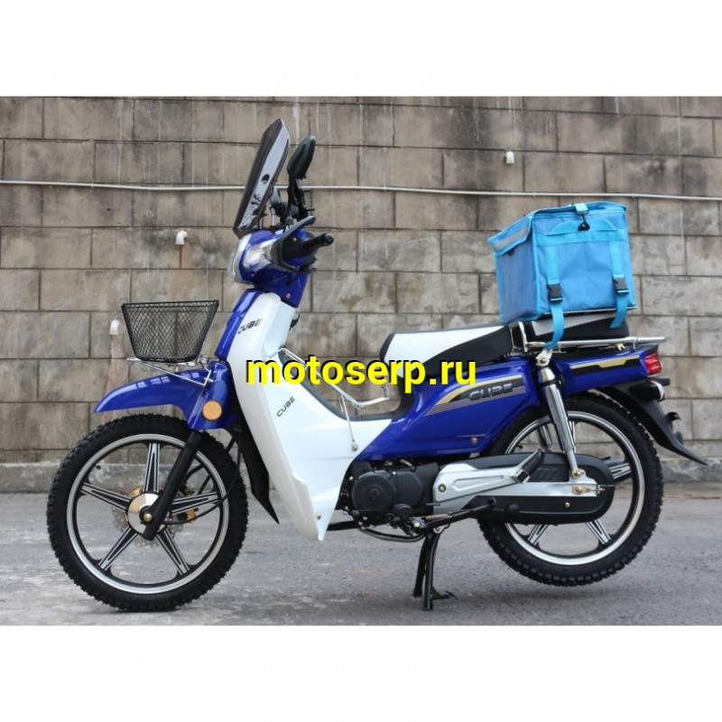 Купить  Мопед Millenium ZS50-E 50сс 4Т, реплика  HONDA SUPER CUBE, диск/бар. 17" багажн, спинка, стекло. (шт) 0110 (MM  купить с доставкой по Москве и России, цена, технические характеристики, комплектация фото  - motoserp.ru