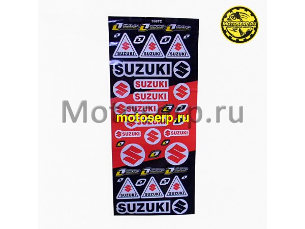 Купить  Наклейки (набор) "Suzuki One" (33х70) (МК DS 009 купить с доставкой по Москве и России, цена, технические характеристики, комплектация фото  - motoserp.ru