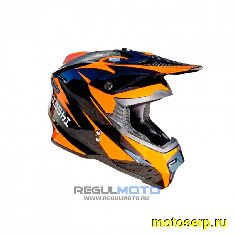 Купить  Шлем Кросс KIOSHI Holeshot 801 черный/желтый р-р XL  (шт) (Regul 305200-9 купить с доставкой по Москве и России, цена, технические характеристики, комплектация фото  - motoserp.ru