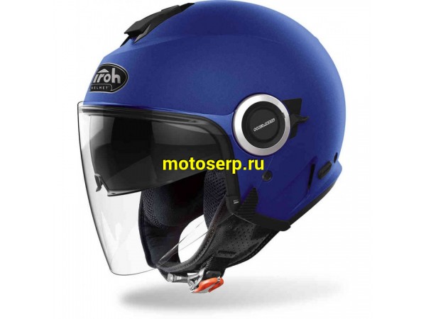 Купить  Шлем открытый  со стеклом AIROH HELIOS COLOR Blue Matt (XXL) (шт) (AIM HE19-XXL купить с доставкой по Москве и России, цена, технические характеристики, комплектация фото  - motoserp.ru