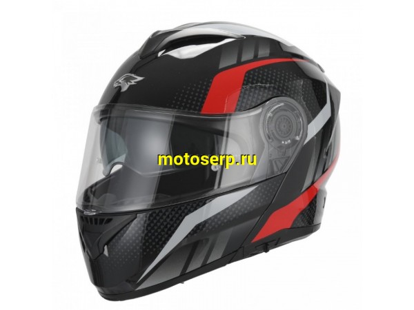 Купить  Шлем трансформер (модуляр) APOLLO Black/Red (L) (шт) (HAWK купить с доставкой по Москве и России, цена, технические характеристики, комплектация фото  - motoserp.ru