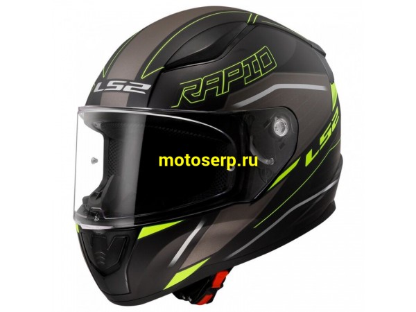 Купить  Шлем закрытый LS2 FF353 RAPID 2 ROKKU Matt Black Hi-Vis Yellow (XXXL) интеграл (шт) (LS2 купить с доставкой по Москве и России, цена, технические характеристики, комплектация фото  - motoserp.ru