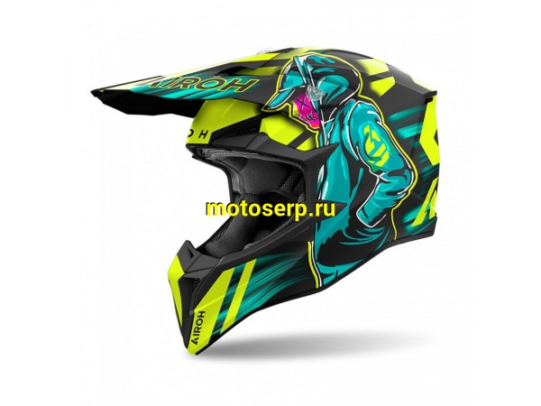 Купить  Шлем Кросс AIROH WRAAAP CYBER YELLOW MATT (XL) (шт) (AIROH WRC купить с доставкой по Москве и России, цена, технические характеристики, комплектация фото  - motoserp.ru