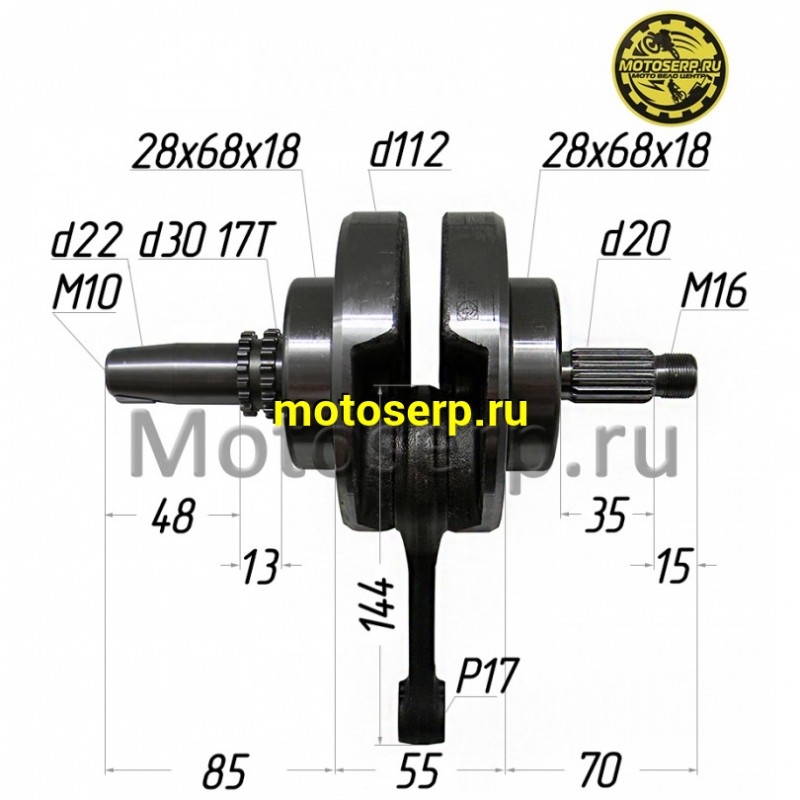 Купить  Коленвал (вал коленчатый) 169FMM (CB250), Sport001-006 (шт) (Regul 100207012 (Regul 1320B-MA96-0100  купить с доставкой по Москве и России, цена, технические характеристики, комплектация фото  - motoserp.ru