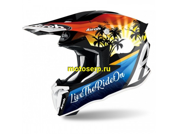 Купить  Шлем Кросс AIROH TWIST 2.0 LAZYBOY GLOSS  (L) (шт) (AIROH TW2L17 купить с доставкой по Москве и России, цена, технические характеристики, комплектация фото  - motoserp.ru