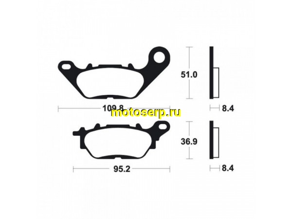 Купить  Колодки тормозные диск Yamaha YBR125 Тип1 (комп) (0 купить с доставкой по Москве и России, цена, технические характеристики, комплектация фото  - motoserp.ru
