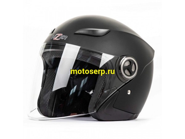 Купить  Шлем открытый  со стеклом HIZER 219 (L) #2 Matte-Black (шт) (ML 05686 купить с доставкой по Москве и России, цена, технические характеристики, комплектация фото  - motoserp.ru