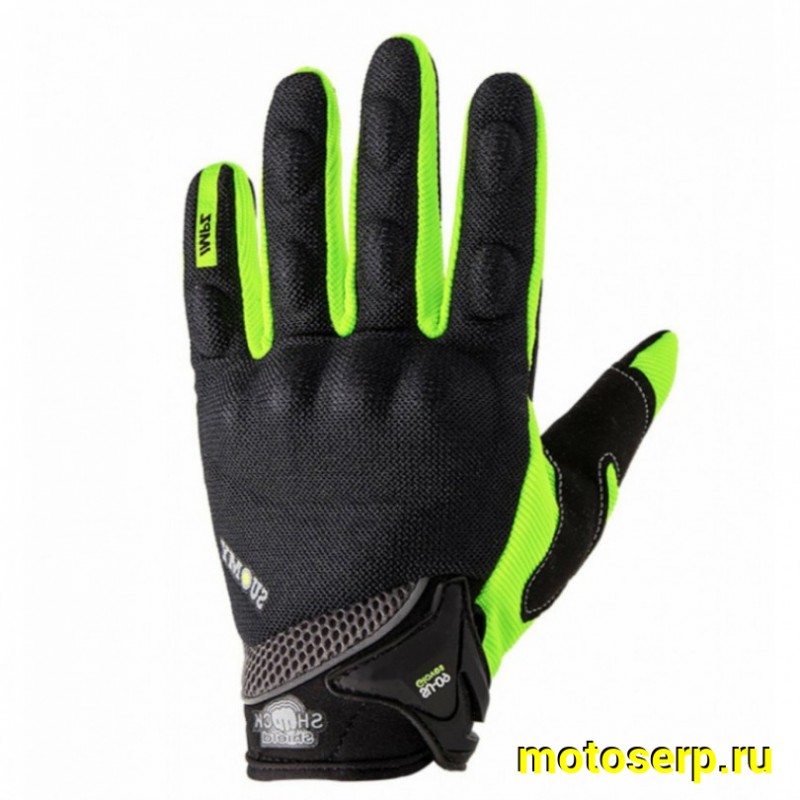 Купить  Перчатки  SUOMY Black/Light-green, р-р M (пар) (0 купить с доставкой по Москве и России, цена, технические характеристики, комплектация фото  - motoserp.ru