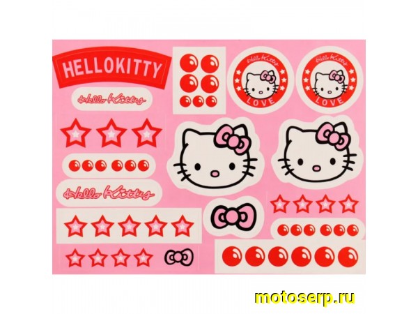 Купить  Наклейки (набор) HELLO KITTY (23х17см) (#5979) N-1519 (0 купить с доставкой по Москве и России, цена, технические характеристики, комплектация фото  - motoserp.ru