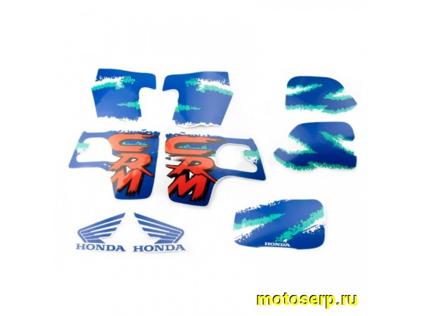 Купить  Наклейки (набор) Honda CRM (35х23см, синие) (#2424) N-1316 (0 купить с доставкой по Москве и России, цена, технические характеристики, комплектация фото  - motoserp.ru