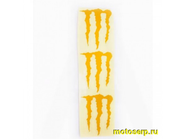 Купить  Наклейка логотип MONSTER ENERGY (5x6см, 3шт, желтая) (#HTC10103) N-647 (0 купить с доставкой по Москве и России, цена, технические характеристики, комплектация фото  - motoserp.ru