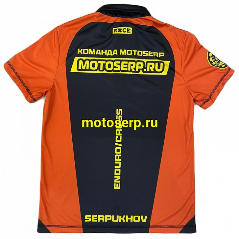 Купить  Поло MotoSerp (черный/оранжевый) размер (XXL) 54 (шт) (RXCE купить с доставкой по Москве и России, цена, технические характеристики, комплектация фото  - motoserp.ru
