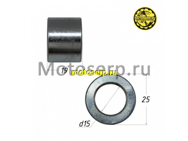 Купить  Втулка оси колеса (d-15, D-25, L-19) TD, TT  (шт) (SM 902001-0062 купить с доставкой по Москве и России, цена, технические характеристики, комплектация фото  - motoserp.ru