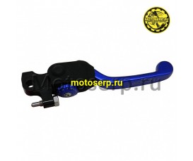 Рычаг тормоза правый диск (голый) Avantis A5,A6,KAYO K6,T6,T4 складывающийся (180градусов), синий CNC тип-3 (шт) (Кокурин