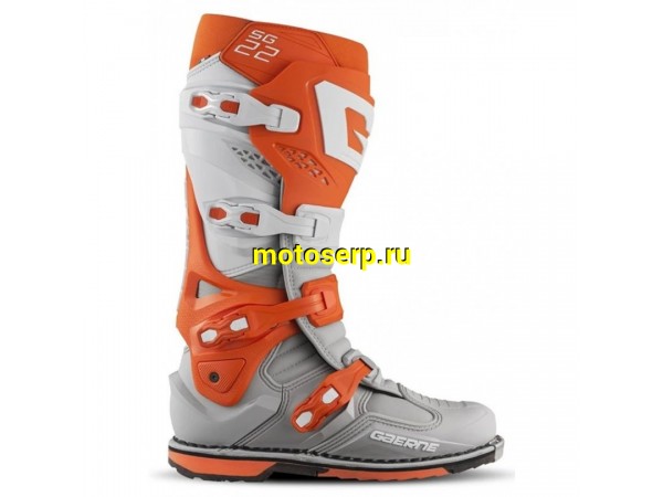 Купить  Мотоботы кросс. GAERNE SG-22 Euro Orange/White/Grey р-р 43" 2262-008-43 (NQ) (пар) (JP купить с доставкой по Москве и России, цена, технические характеристики, комплектация фото  - motoserp.ru