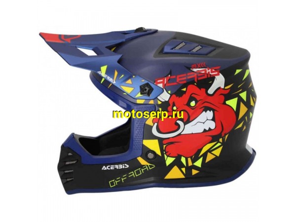 Купить  Шлем Кросс (Детский) Acerbis PROFILE JUNIOR Blue/Black (YXL) (шт) (Acerbis 0025401.251.056 купить с доставкой по Москве и России, цена, технические характеристики, комплектация фото  - motoserp.ru