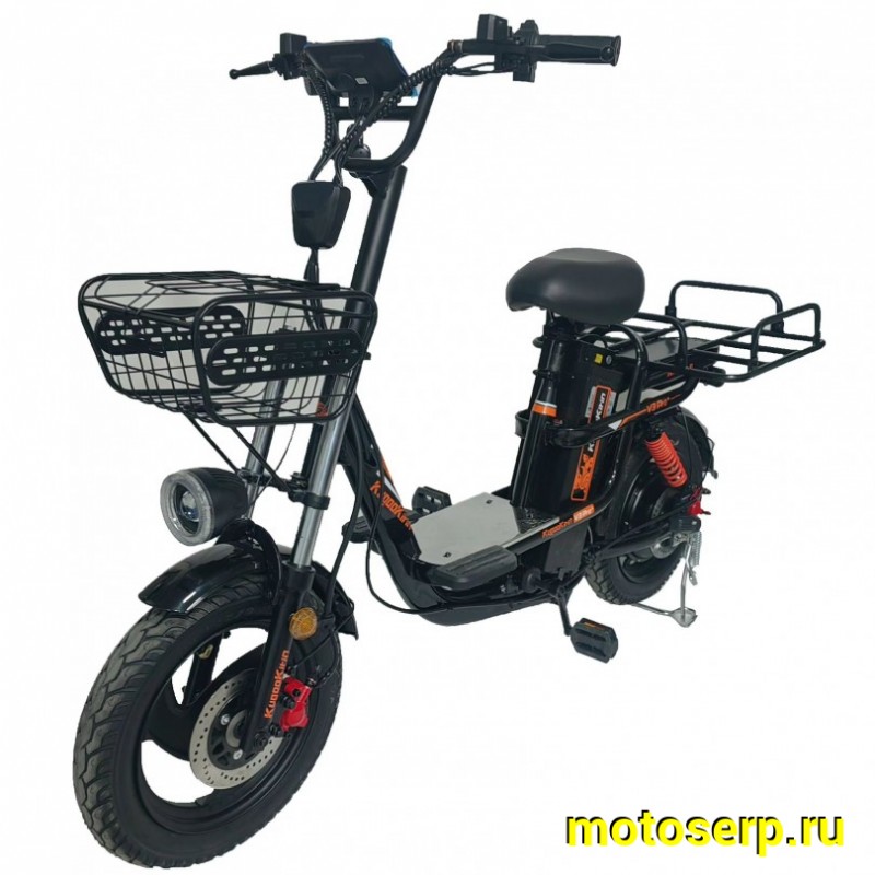 Купить  Электрокомплект 16" 1200 Вт Курьерский KG V3 PRO PLUS (28.6Ah) рама-сталь, тормз - гидр.Disk, съёмная Li-ion батарея 60V, 28.6Ah  (шт) (Кит купить с доставкой по Москве и России, цена, технические характеристики, комплектация фото  - motoserp.ru