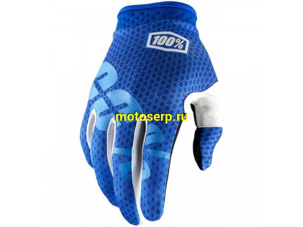 Купить  Перчатки 100% Ridefit Glove Fluo синий/белый (XXL) (реплика) (пар) (Кокурин купить с доставкой по Москве и России, цена, технические характеристики, комплектация фото  - motoserp.ru