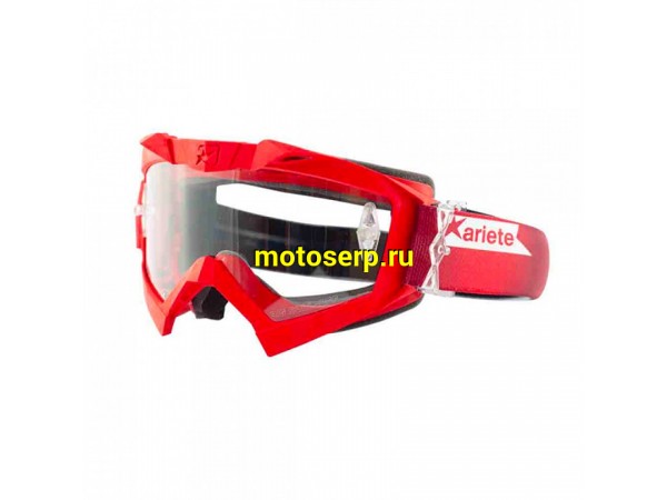 Купить  Очки мото Кросс ARIETE ADRENALINE PRIMIS красно-белые (шт) (JP купить с доставкой по Москве и России, цена, технические характеристики, комплектация фото  - motoserp.ru