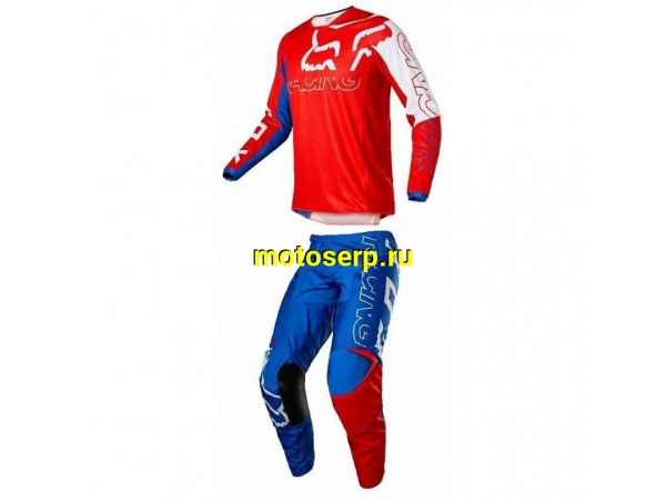 Купить  Джерси + штаны  для мотокроса (футболка и штаны) FOX Racing 180 белый/красный/синий XXL (комп) (МотоЯ купить с доставкой по Москве и России, цена, технические характеристики, комплектация фото  - motoserp.ru