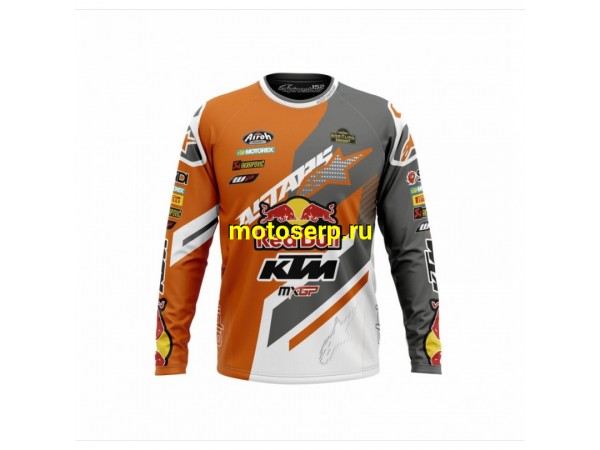 Купить  Джерси (футболка для мотокросса) V-RUS AlpineStars KTM для детей (цвет:  (оранжевый/серый (детский) рост 122 (шт) (МотоЯ купить с доставкой по Москве и России, цена, технические характеристики, комплектация фото  - motoserp.ru