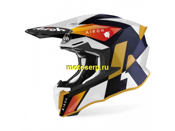 Купить  Шлем Кросс AIROH TWIST 2.0 Lift white gloss (XXL) (шт) (AIROH купить с доставкой по Москве и России, цена, технические характеристики, комплектация фото  - motoserp.ru