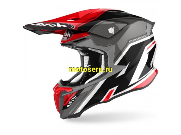 Купить  Шлем Кросс AIROH TWIST 2.0 SHAKEN RED GLOSS (XL) (шт) (AIROH купить с доставкой по Москве и России, цена, технические характеристики, комплектация фото  - motoserp.ru