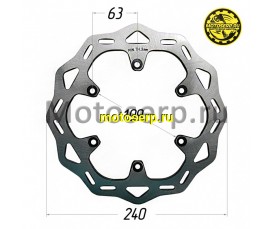 Диск тормозной задний (240x109) (отв:6x63) Regulmoto Aqua, Dyna, Legend 300, Holeshot, Crosstrec (шт) (Regul 103496
