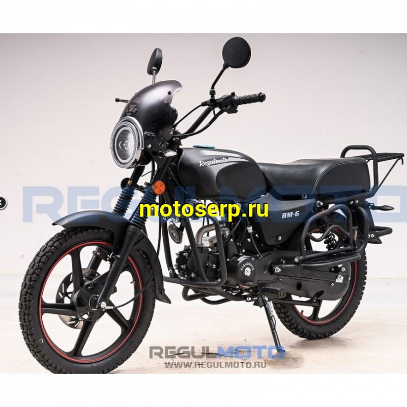 Купить  Мопед Regulmoto Alpha (RM-6) Черный матовый 4Т; 50cc;  колеса 17/17 (шт) 01250 (ФОТО купить с доставкой по Москве и России, цена, технические характеристики, комплектация фото  - motoserp.ru