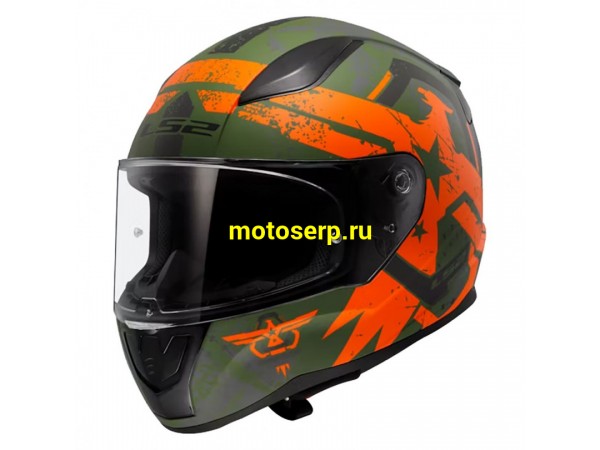 Купить  Шлем закрытый LS2 FF353 RAPID 2 THUNDER BIRDS Matt Orange (M) интеграл (шт) (LS2 купить с доставкой по Москве и России, цена, технические характеристики, комплектация фото  - motoserp.ru