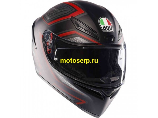 Купить  Шлем закрытый интеграл AGV K1 S E2206 Sling Matt Black/Red (M) (шт) (AGV 2118394001-038-M купить с доставкой по Москве и России, цена, технические характеристики, комплектация фото  - motoserp.ru