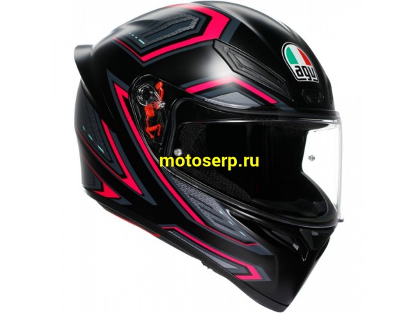 Купить  Шлем закрытый интеграл AGV K1 S E2206 Sling Matt Black/Pink (L) (шт) (AGV 2118394001-063-L купить с доставкой по Москве и России, цена, технические характеристики, комплектация фото  - motoserp.ru