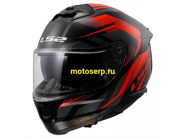 Купить  Шлем закрытый LS2 FF808 STREAM 2 FURY Black Red (S) интеграл (шт) (LS2 купить с доставкой по Москве и России, цена, технические характеристики, комплектация фото  - motoserp.ru