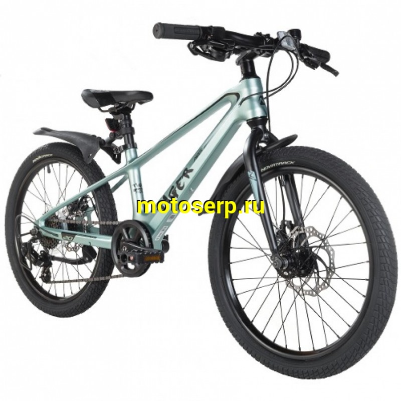 Купить  20" скоростной NOVATRACK TIGER зеленый (НОВАТРЕК ТИГР) 20"; 6ск; рама-магний; тормоз-Disk (шт) (ART (M купить с доставкой по Москве и России, цена, технические характеристики, комплектация фото  - motoserp.ru