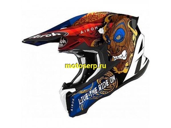 Купить  Шлем Кросс AIROH TWIST 2.0 TIKI GLOSS  (XXL) (шт) (AIROH TW2T17 купить с доставкой по Москве и России, цена, технические характеристики, комплектация фото  - motoserp.ru