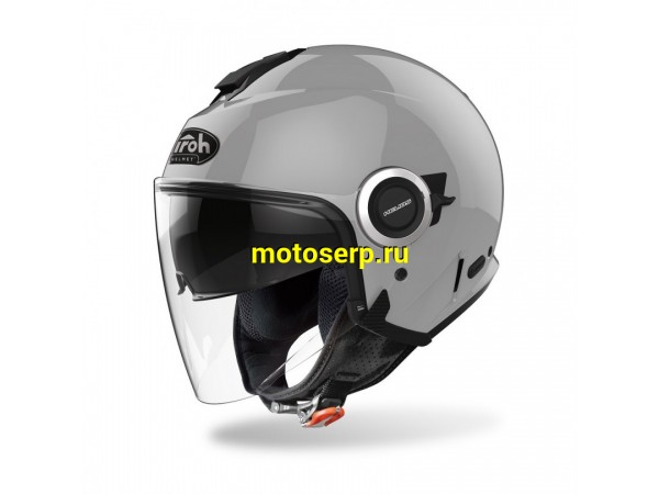 Купить  Шлем открытый  со стеклом AIROH HELIOS COLOR CONCRETE GREY GLOSS (L) (шт) (AIROH купить с доставкой по Москве и России, цена, технические характеристики, комплектация фото  - motoserp.ru