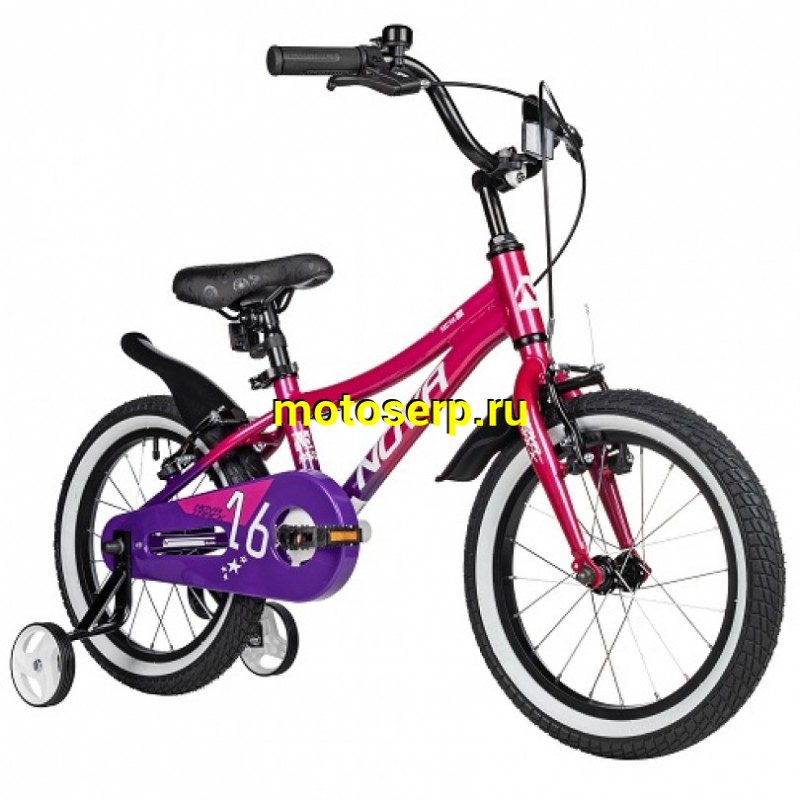 Купить  16" NOVATRACK KATRINA розовый (НОВАТРЕК КАТРИНА) 16"; 1ск ; рама-алюм; тормоз-V-Brake (шт) (ART (M купить с доставкой по Москве и России, цена, технические характеристики, комплектация фото  - motoserp.ru