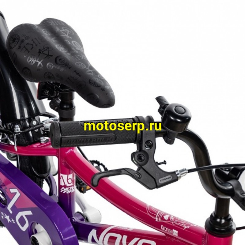 Купить  16" NOVATRACK KATRINA розовый (НОВАТРЕК КАТРИНА) 16"; 1ск ; рама-алюм; тормоз-V-Brake (шт) (ART (M купить с доставкой по Москве и России, цена, технические характеристики, комплектация фото  - motoserp.ru