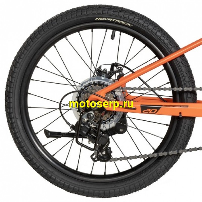 Купить  20" скоростной NOVATRACK TIGER оранжевый (НОВАТРЕК ТИГР) 20"; 6ск; рама-магний; тормоз-Disk (шт) (ART (M купить с доставкой по Москве и России, цена, технические характеристики, комплектация фото  - motoserp.ru