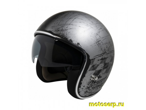 Купить  Шлем открытый  со стеклом IXS 77 2.5 X10064 M93 JET HELMET цвет черный р-р L (шт) (IXS X10064_M93_L купить с доставкой по Москве и России, цена, технические характеристики, комплектация фото  - motoserp.ru