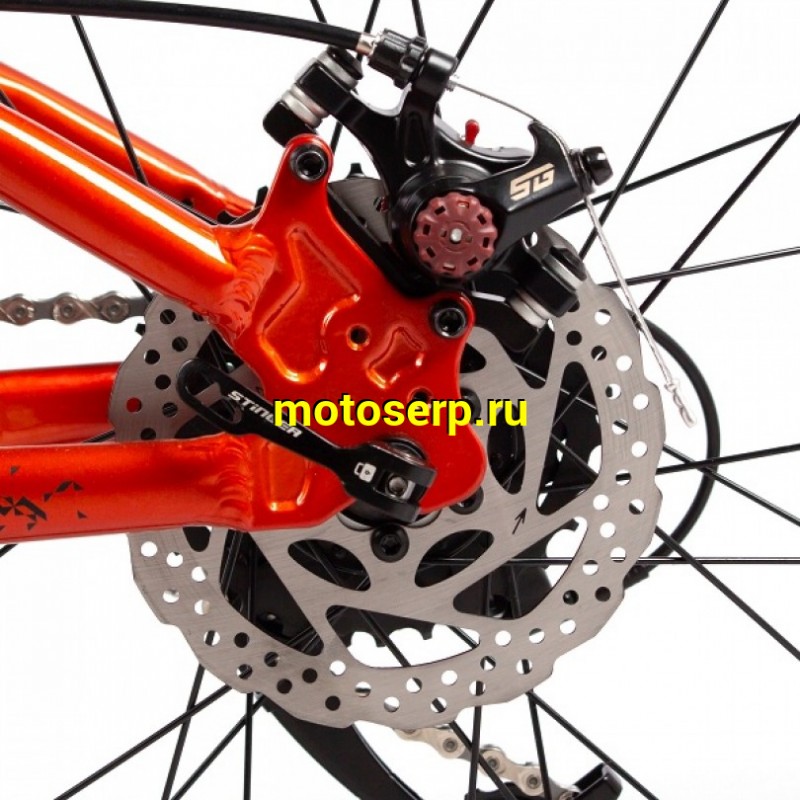 Купить  24" STINGER ELEMENT оранжевый (13") (СТИНГЕР ЭЛЕМЕНТ) 24" горный; 8ск; рама-алюминий; тормоз-Disk; вилка пружинно-эластомерная (шт) (ART купить с доставкой по Москве и России, цена, технические характеристики, комплектация фото  - motoserp.ru