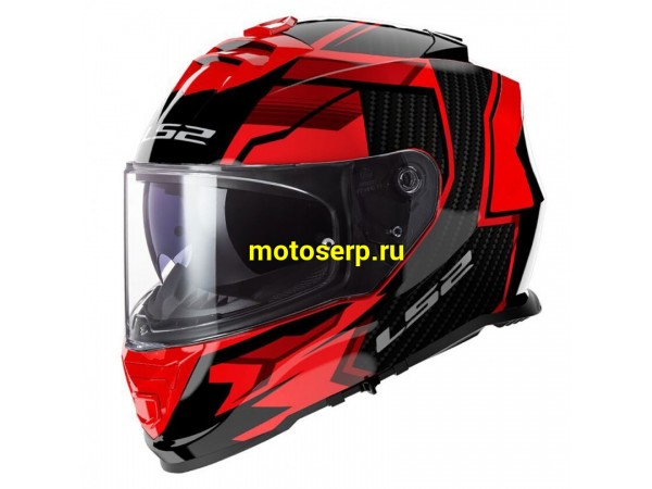 Купить  Шлем закрытый LS2 FF800 STORM II TRACKER Black Red (M) интеграл (шт) (LS2 купить с доставкой по Москве и России, цена, технические характеристики, комплектация фото  - motoserp.ru