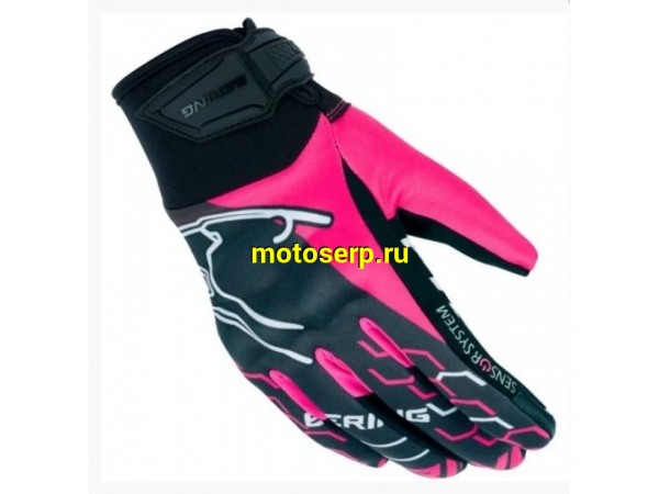 Купить  Перчатки (кожа) Bering LADY WALSHE Black/Fuxia T7 (пар) (BGE486-T7 купить с доставкой по Москве и России, цена, технические характеристики, комплектация фото  - motoserp.ru