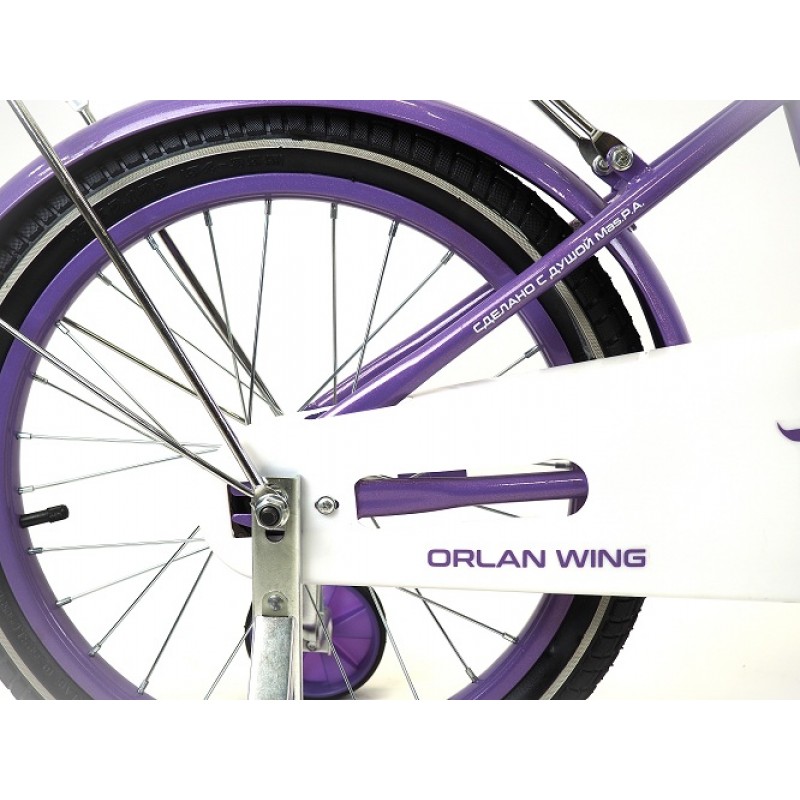 Купить  16" ORLAN WING FUNNY фиолетовый (Орлан Винг Фунни) 16"; 1ск; рама-сталь; тормоз-V-brake (шт) (ART (M купить с доставкой по Москве и России, цена, технические характеристики, комплектация фото  - motoserp.ru