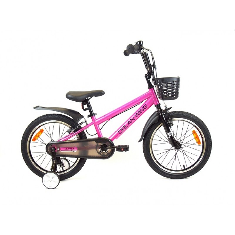 Купить  16" ORLAN WING JUNIOR розовый (Орлан Винг Джуниор) 16"; 1ск; рама-сталь; тормоз-V-brake (шт) (ART (M купить с доставкой по Москве и России, цена, технические характеристики, комплектация фото  - motoserp.ru