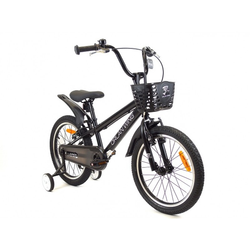 Купить  16" ORLAN WING JUNIOR черный (Орлан Винг Джуниор) 16"; 1ск; рама-сталь; тормоз-V-brake (шт) (ART (M купить с доставкой по Москве и России, цена, технические характеристики, комплектация фото  - motoserp.ru